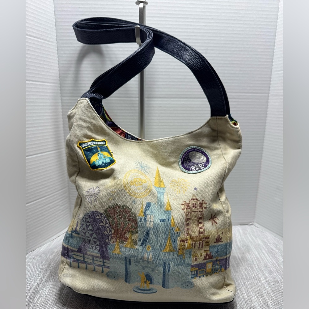 Disney World Parks Discover the Magic Four Parks Canvas Tote shoulder Purse Bag